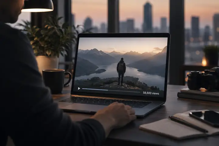 Ein Bild, das ein von Faceless.video erstelltes Video mit 58,600 Aufrufen zeigt