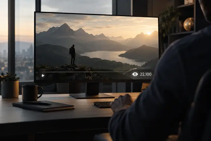 Ein Bild, das ein von Faceless.video erstelltes Video mit 22,100 Aufrufen zeigt