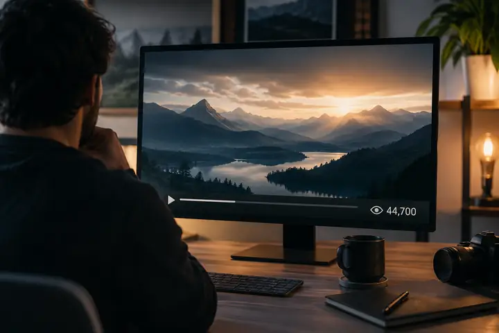 Ein Bild, das ein von Faceless.video erstelltes Video mit 44,700 Aufrufen zeigt