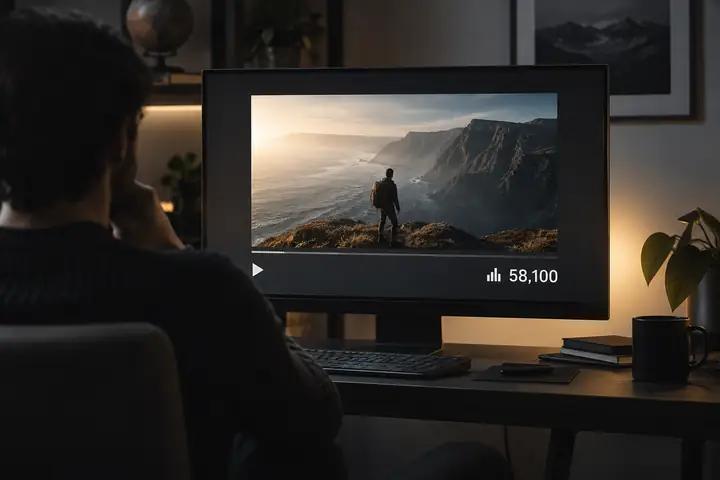 Ein Bild, das ein von Faceless.video erstelltes Video mit 58,100 Aufrufen zeigt