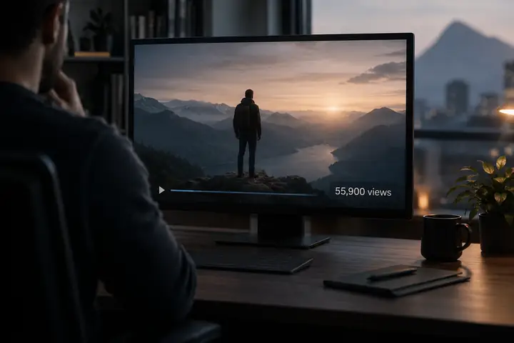 Ein Bild, das ein von Faceless.video erstelltes Video mit 55,900 Aufrufen zeigt