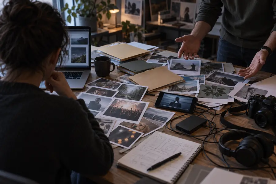 Unstructured faceless video concept with unclear sources and permissions